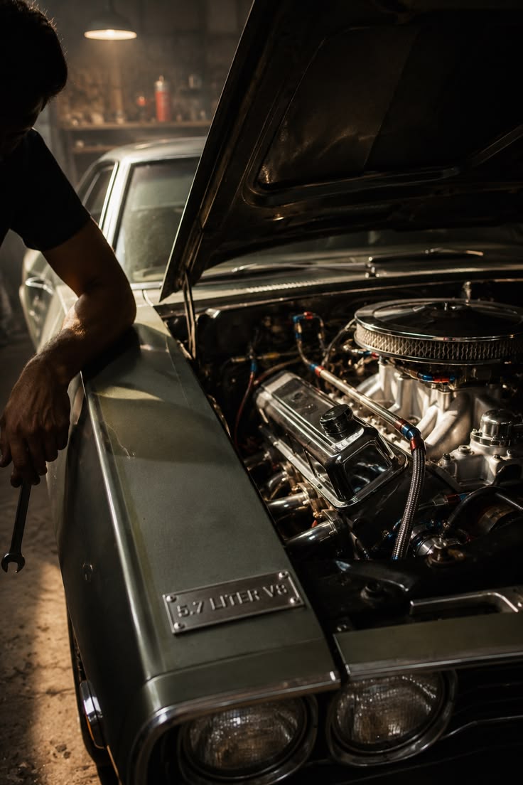 Master craftsman working on vintage details